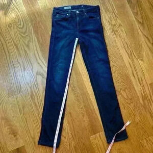 AG Prima Dark Blue Mid Rise Cigarette Women's Jeans Size 26R 29" inseam 8" rise
